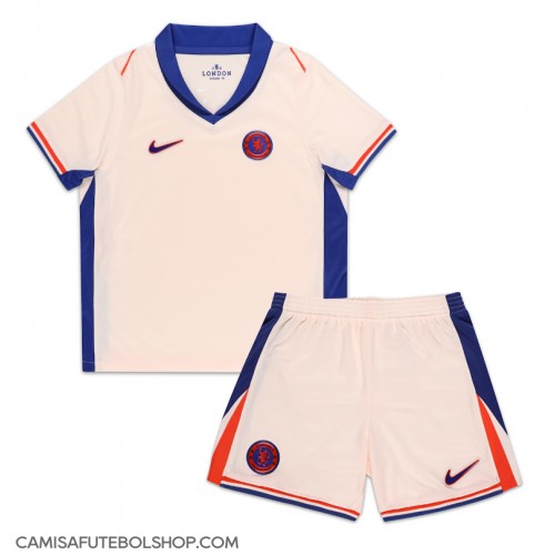 Camisa de time de futebol Chelsea Replicas 2º Equipamento Infantil 2024-25 Manga Curta (+ Calças curtas)